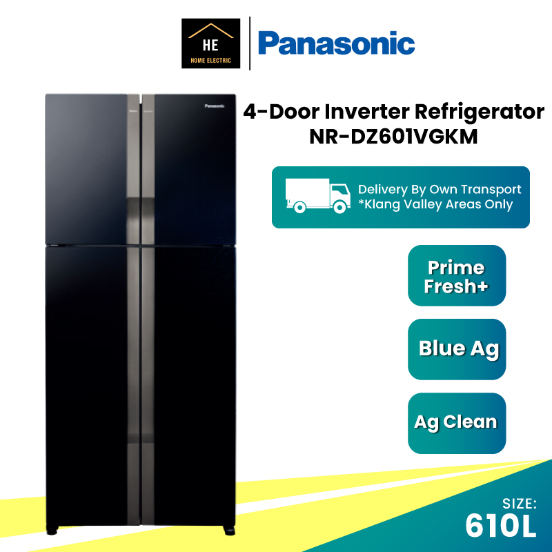 Panasonic 601L 4-Door Inverter Premium Refrigerator NR-DZ601VGKM Prime ...