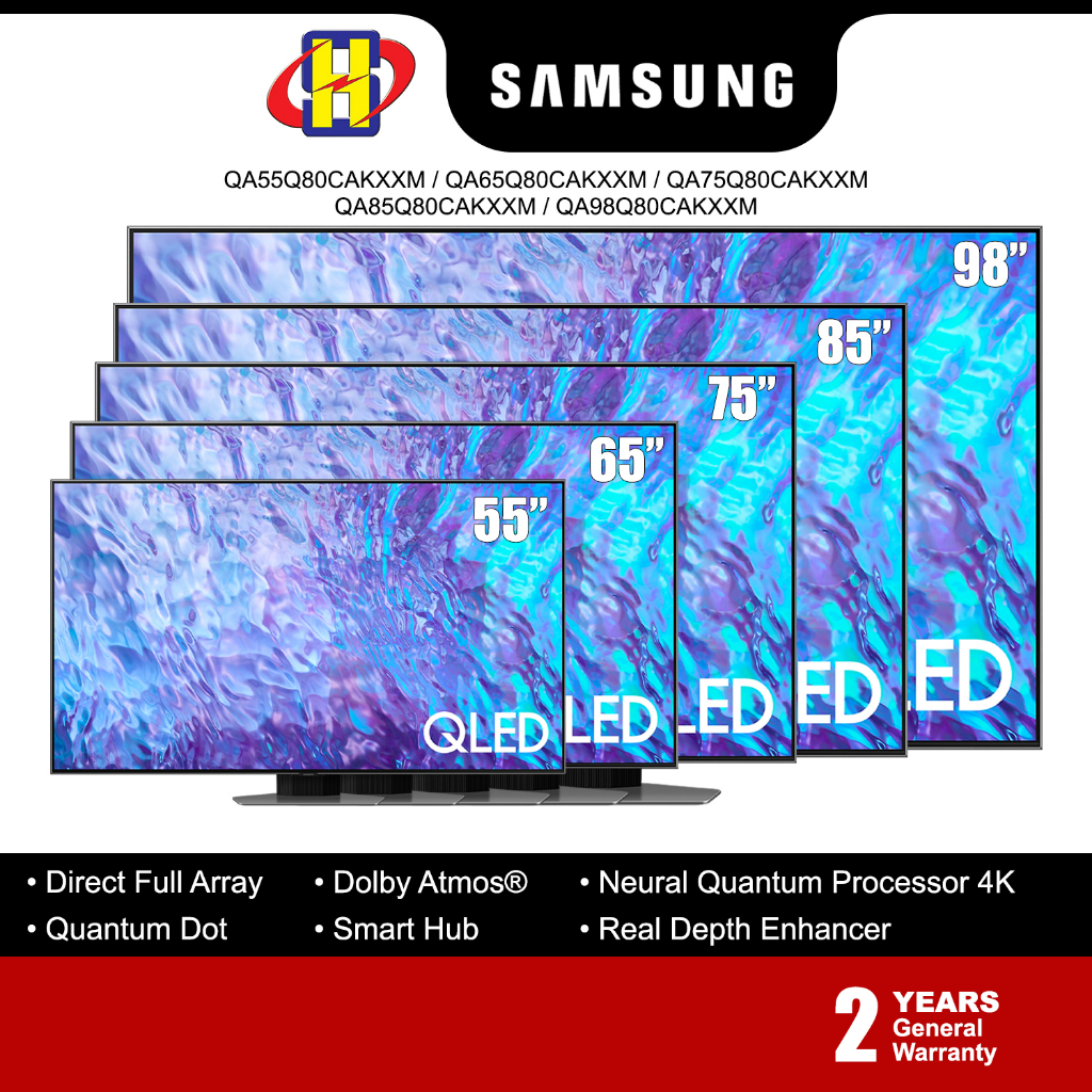 Samsung Qled 4k Smart Tv5565758598 Q80c Qa55q80cakxxmqa65q80cakxxmqa75q80cakxxm 9397