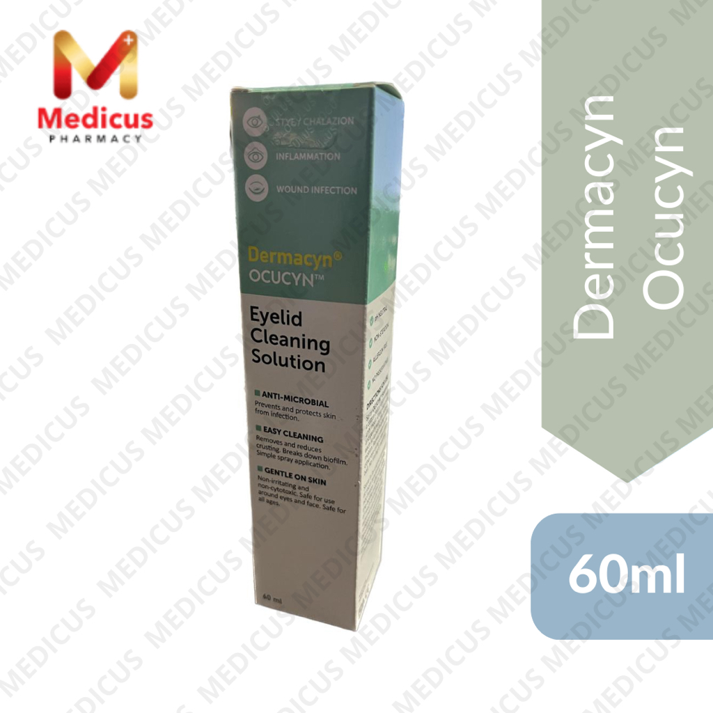Dermacyn Ocucyn Eyelid Cleaning Solution 60ml (Exp 10/2023) Shopee