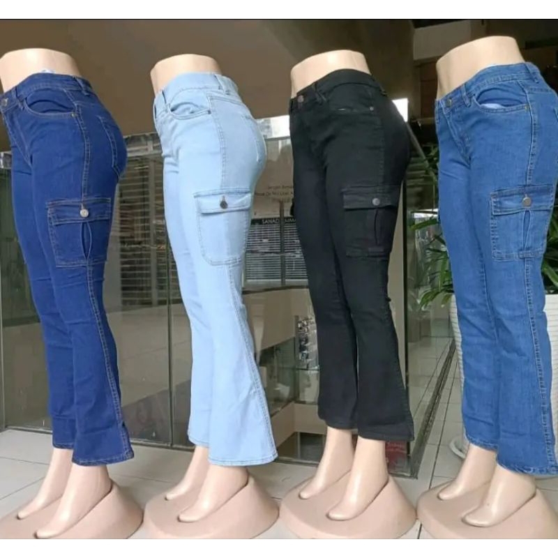 Bootcut Cargo Pants For Women | Shopee Malaysia