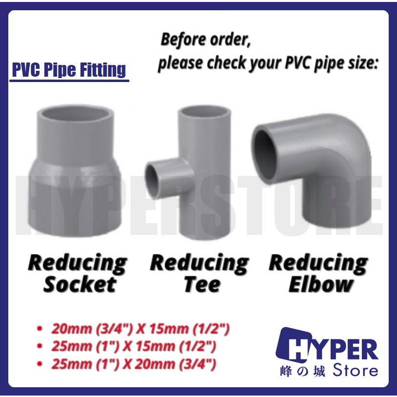 PVC Pipe Fitting Paip PVC Connector Reducing Socket Reducing Tee ...