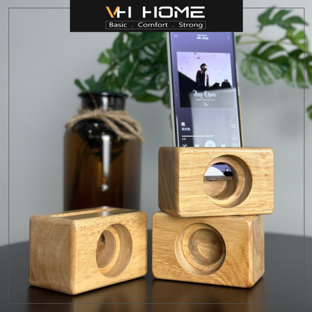 Vh Wood Speaker Wooden Speaker Wooden Mobile Phone Amplifier Speaker Kayu Shopee Malaysia