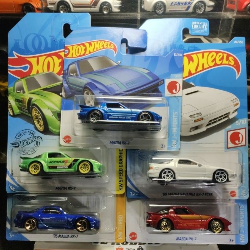 Hotwheels JDM MAZDA RX-7, Savannah FC 35, FD-2S, Mazda 787B, KMART ...