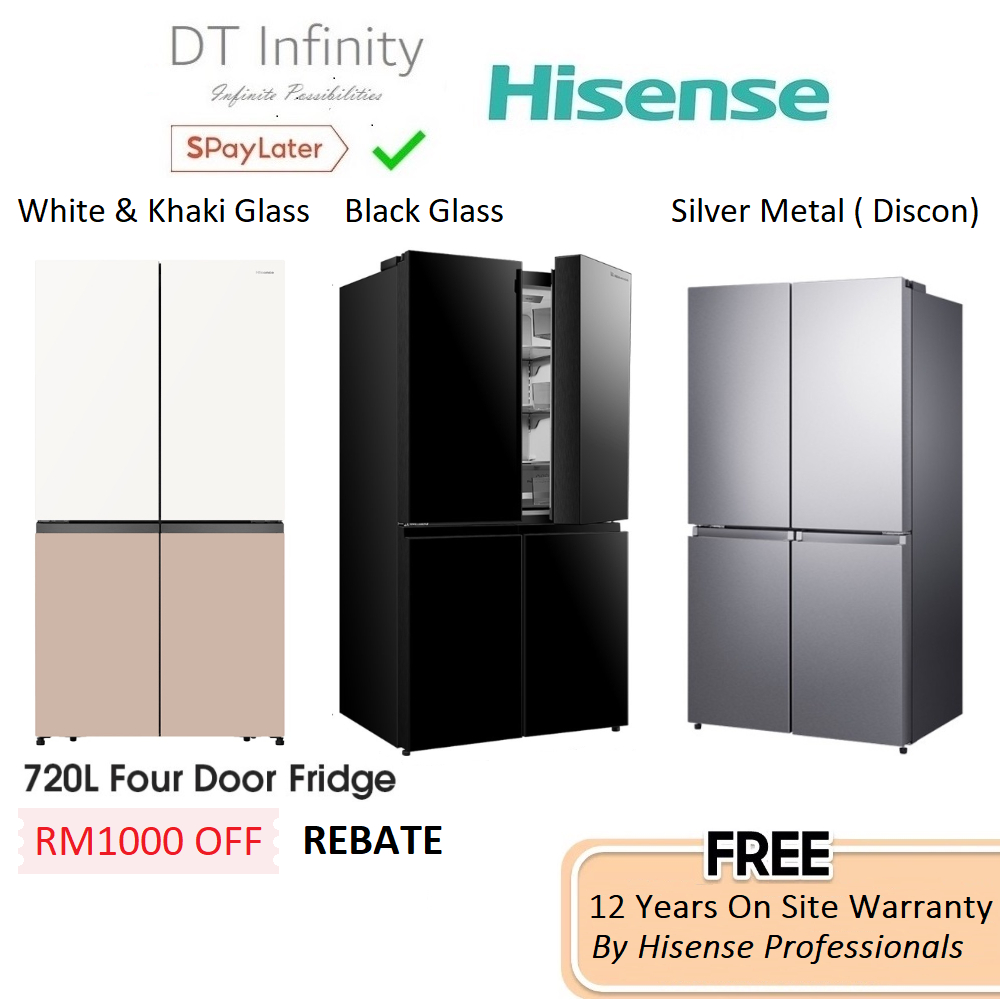 RM1000 REBATE Hisense Refrigerator 4 Doors 720L 4 Door Fridge Inverter