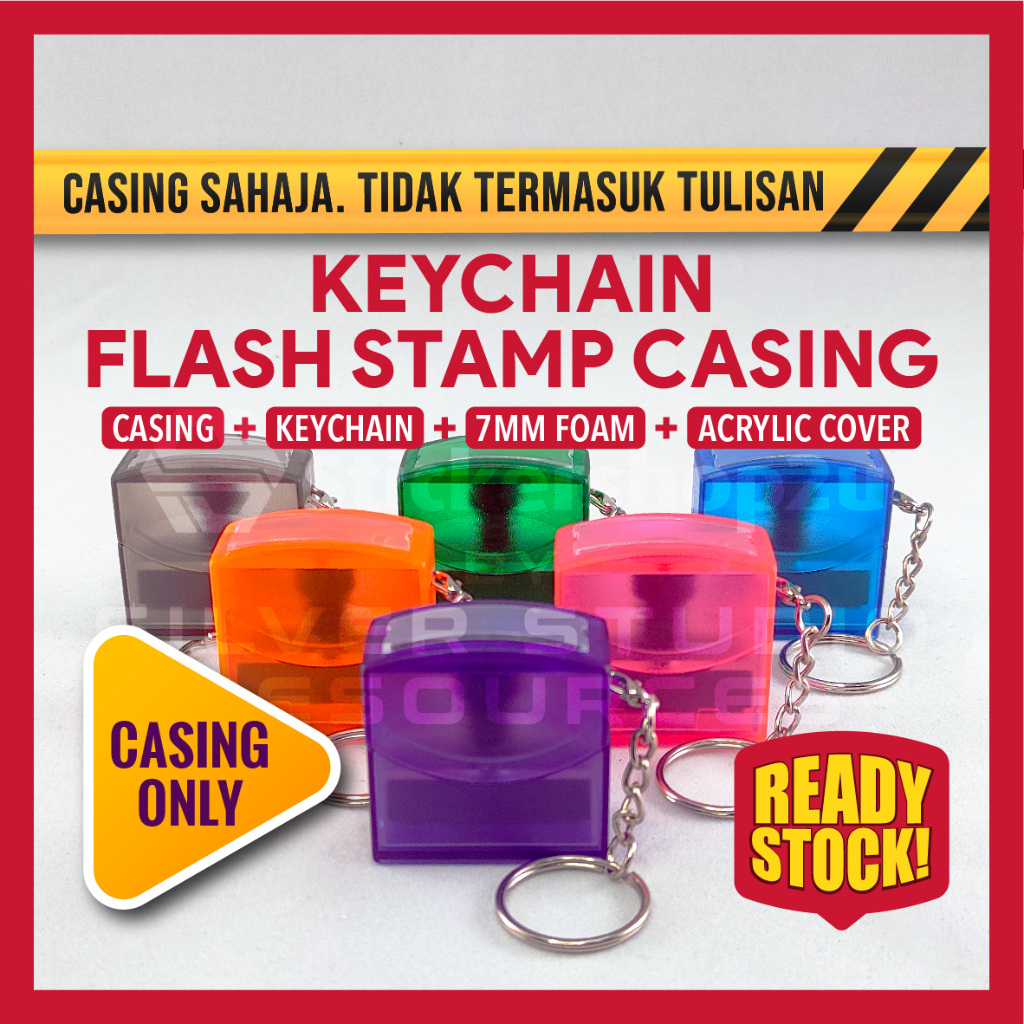 [CASING SAHAJA] Keychain Flash Stamp Casing (Ready Stock) - 32mm x 12mm ...