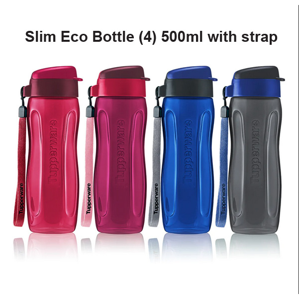 Tupperware Eco Bottle 500ml (Screw/Fliptop Cap) / Slim Eco Bottle 500ml ...