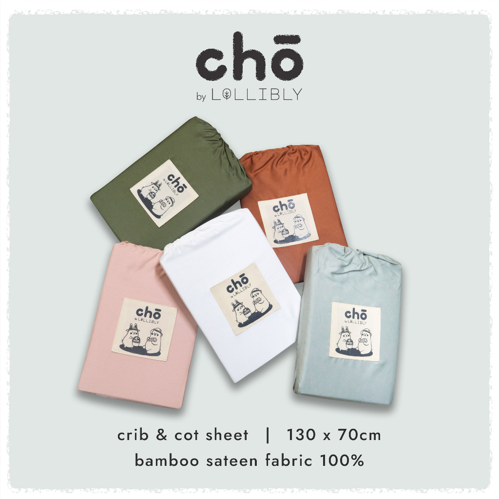 Cho Baby Crib Cot Fitted Sheet 100 Bamboo Sateen Cooling and Soft