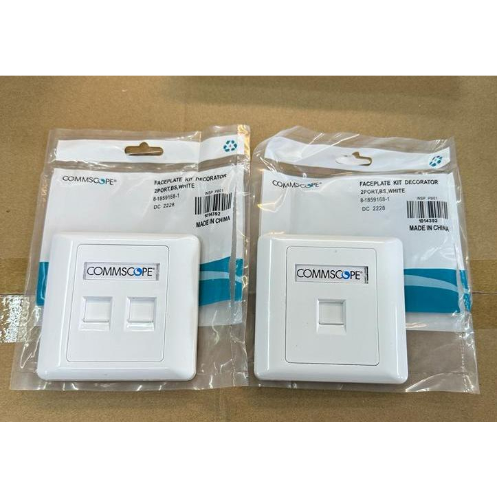 AMP Commscope CAT5E/CAT6 1Port 2 Ports Faceplate Wall Socket Outlet ...