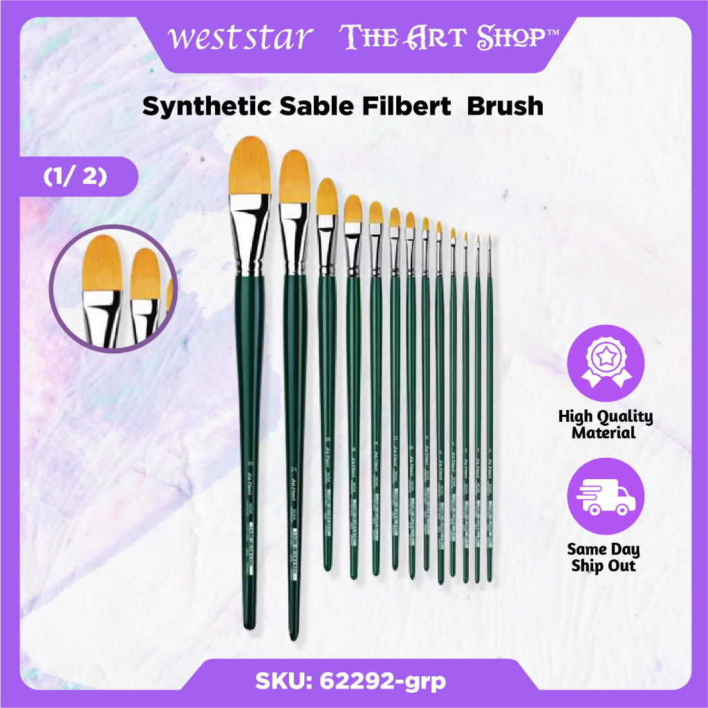 RBC160 Reversible Brush Synthetic Sable Synthetic Filbert #14