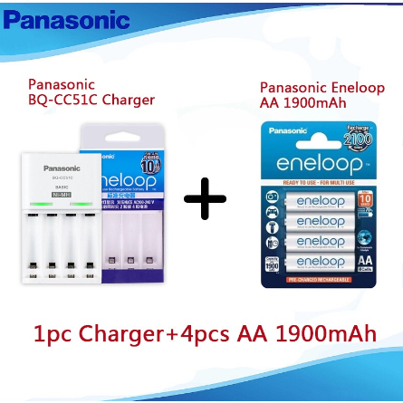 Panasonic eneloop 100% Original 1.2v AA 1900mAh Rechargeable Battery ...