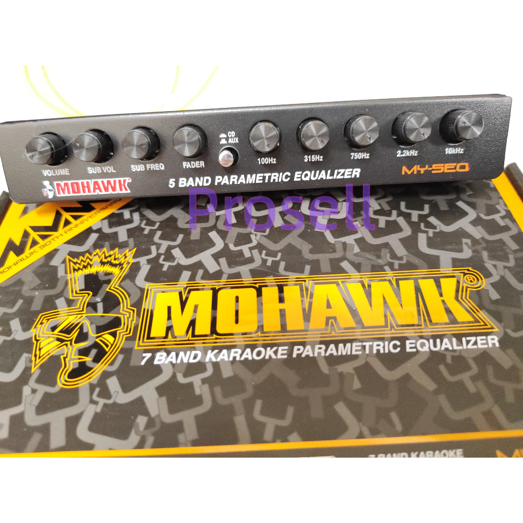 MOHAWK PREAMP 7EQ MOHAWK CAR AUDIO MYSERIES 7 BAND 5BAND PARAMETRIC