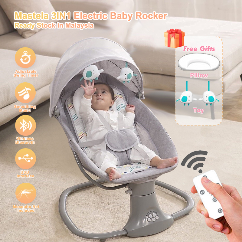 Buaian Baby Mastela Baby Rocker Baby Electric Rocking Chair 3 In 1