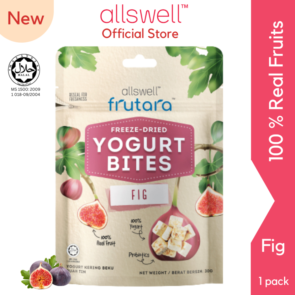 Allswell Frutara FreezeDried Yogurt Bites Fig 30G Shopee Malaysia