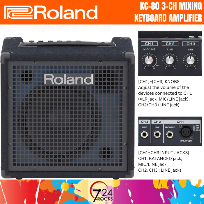 Roland keyboard amplifier Roland KC80 3Ch Mixing Keyboard Amplifier