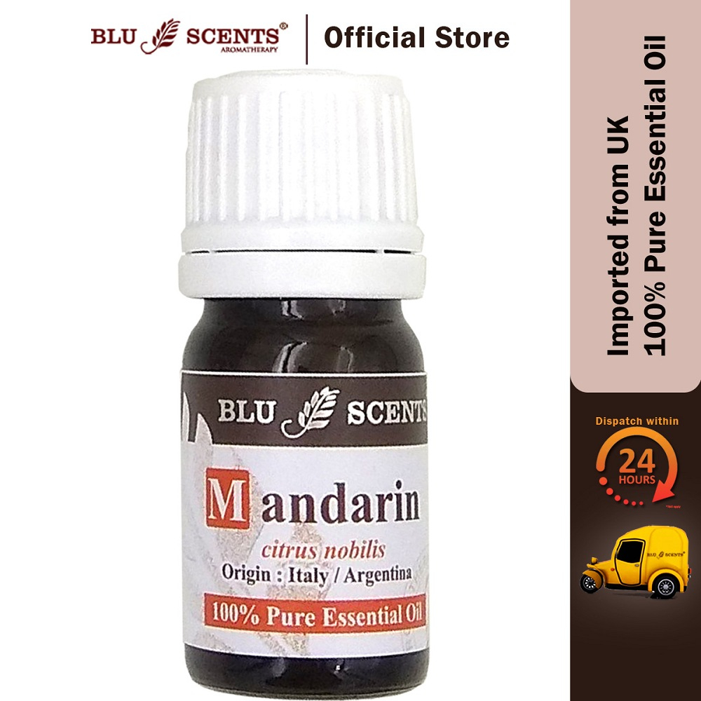 Blu Scents Mandarin Pure Essential Oil 5ml Insomnia Relief, Stretch Mark Softener, Pregnancy