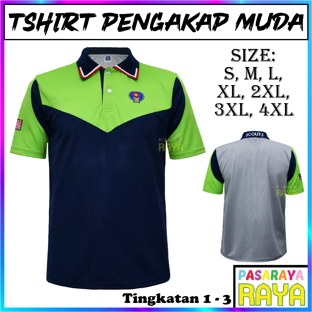 Tshirt Uniform Scout Microfiber Eyelet Baju Pengakap New Design Lengan ...