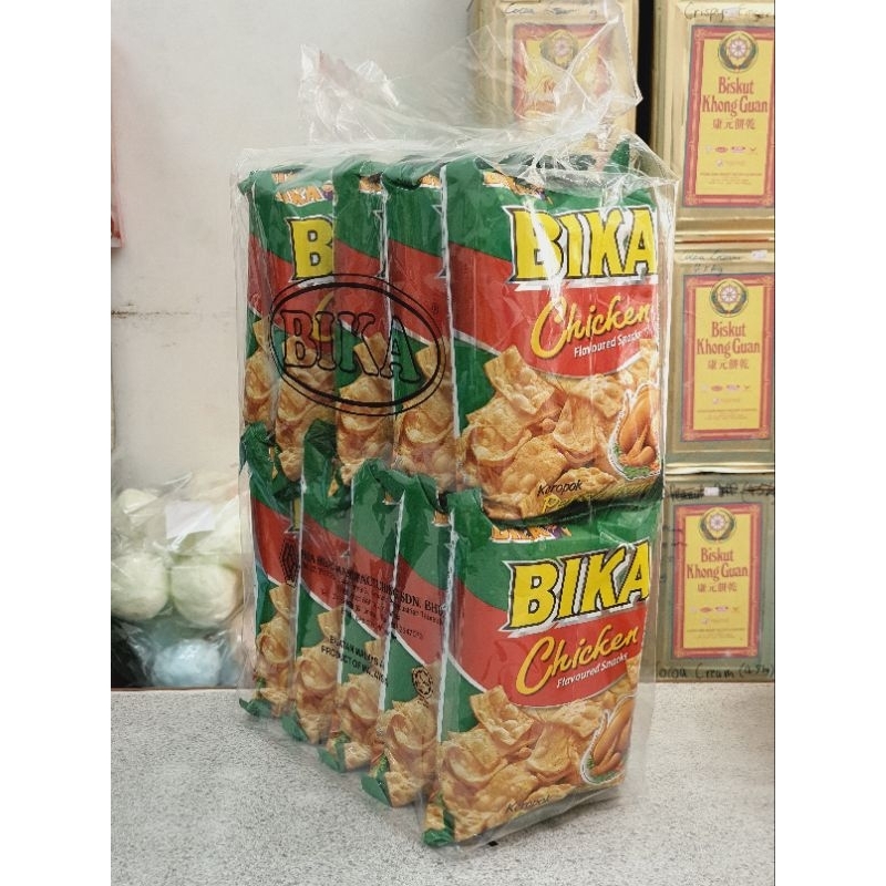 (60g x 10's) Bika 0408 Chicken Flavoured Snack Keropok Perisa Ayam ...