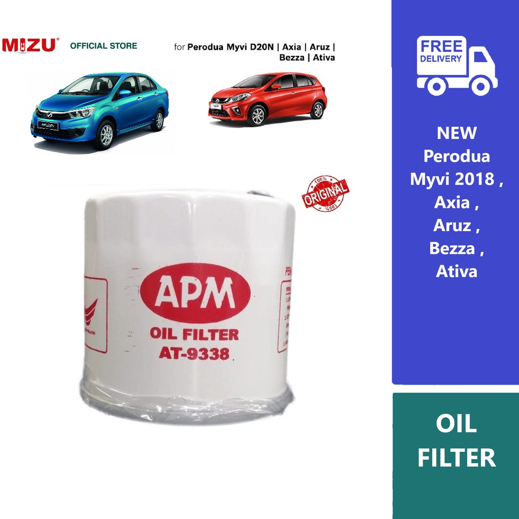Mizu APM Oil Filter Axia , Aruz , Bezza , Ativa, ALZA 2019 ,NEW Perodua