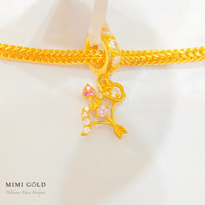 Charm/beads pandora gantung emas 916 (N)✓ Shopee Malaysia