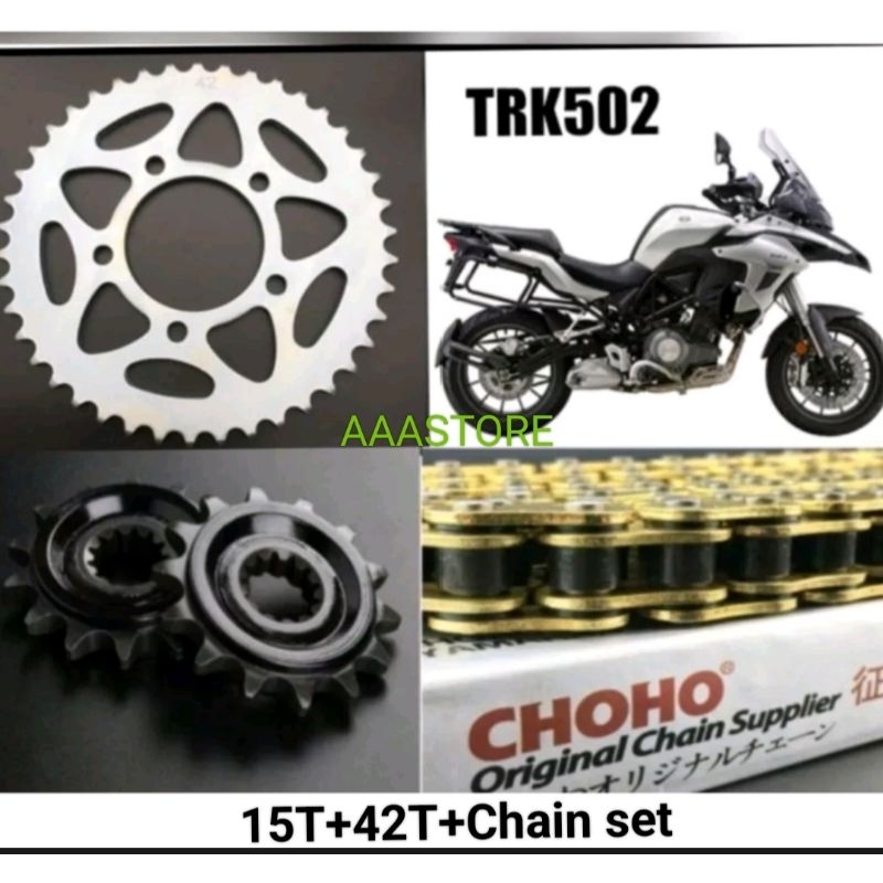 BENELLI Leoncino 500 /TRK 502/TNT600/ 300 sprocket+chain Shopee Malaysia