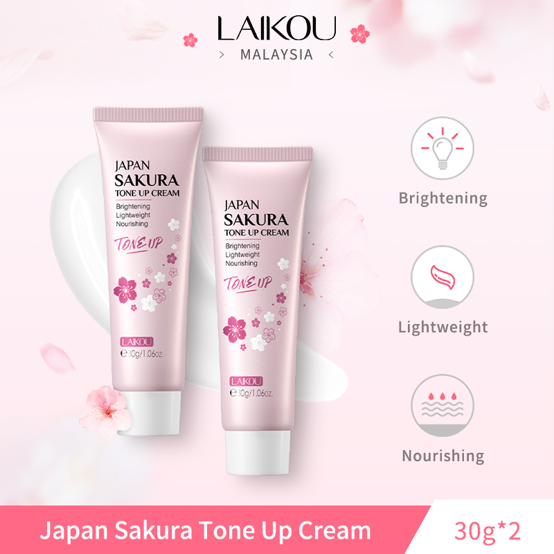 LAIKOU Tone Up Cream Japan Sakura Essence Conceal Blemishes Brightening