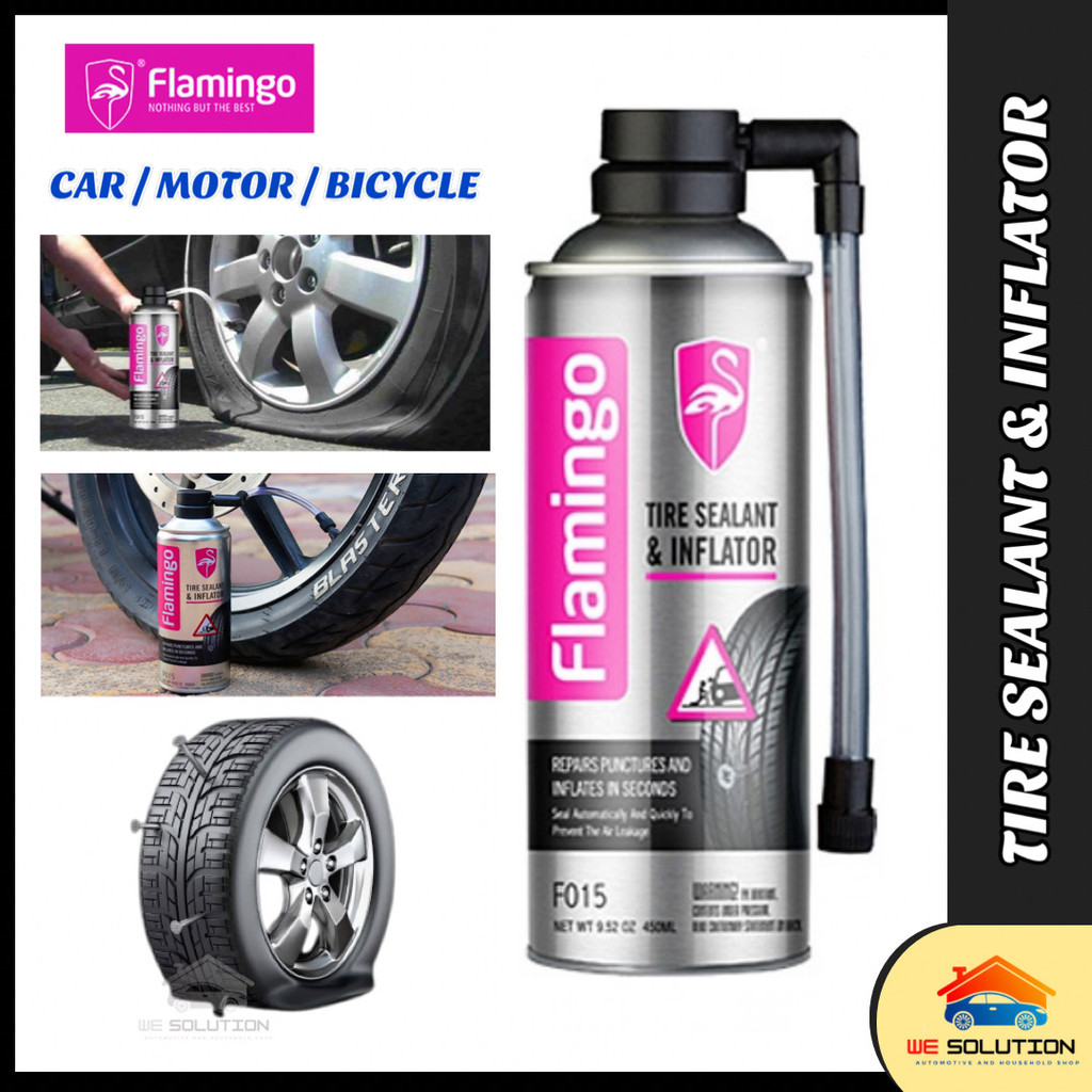 Flamingo Tire Sealer Inflator Spray Emergency Repair Tire Puncture