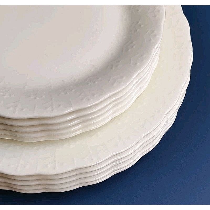 Noritake Embossed Plain White Bone China Dinnerware Sold Separately
