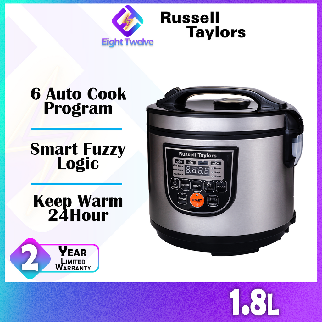 1.8L RUSSELL TAYLOR Smart Rice Cooker Periuk Nasi Fuzzy Logic ERC30
