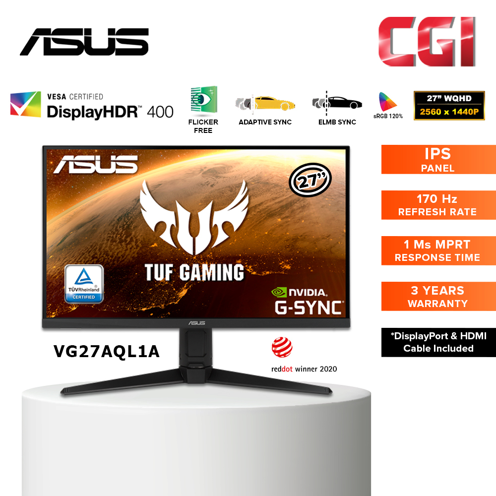 Asus WQHD IPS 170Hz 1ms ELMB Adaptive G-Sync HDR400 TUF Gaming