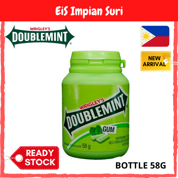 Ready Stock Wrigley S Doublemint Peppermint Bottle 58g Peppermint Gum Shopee Malaysia