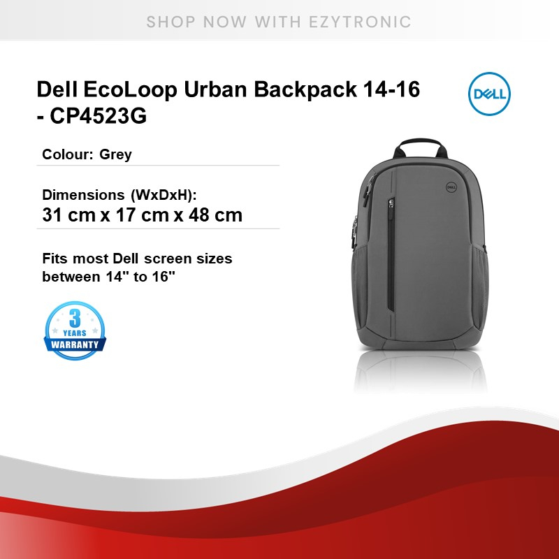 dell ecoloop urban rucksack 14 16 cp4523g