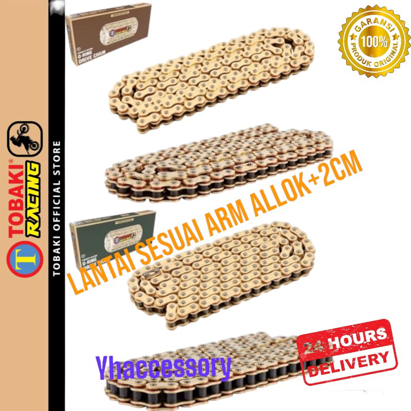 TOBAKI Racing Gold O-Ring Chain Motorcycle Chain Rantai Motor ...