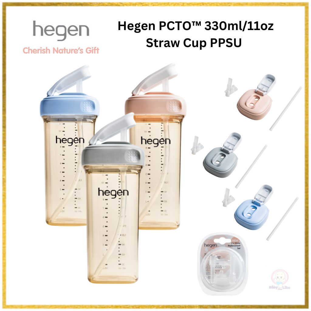 (NEW) Hegen PCTO™ 330ml/11oz Straw Cup PPSU/ Hegen PCTO Straw Spout