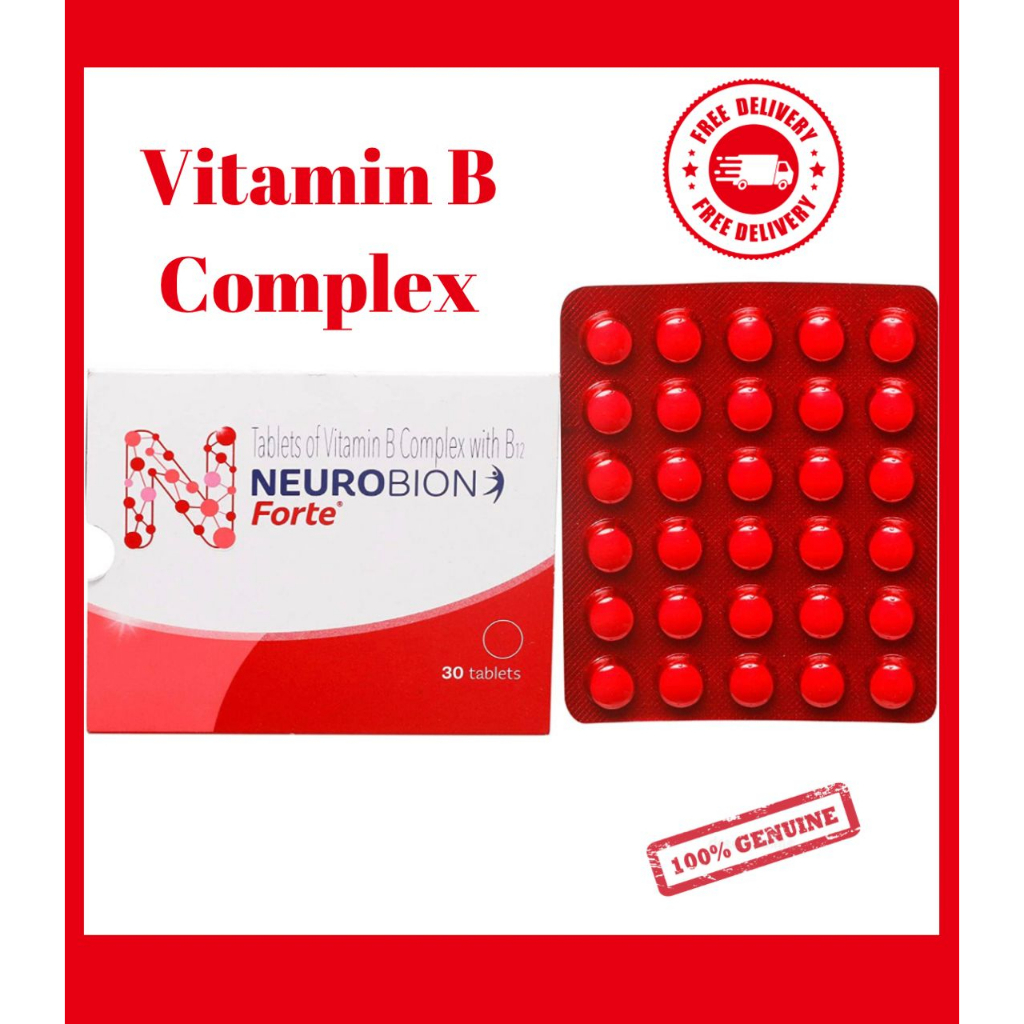 Neurobion Forte 30 Tablets Vitamin B1 B6 B12 Expiry 7/25 Shopee