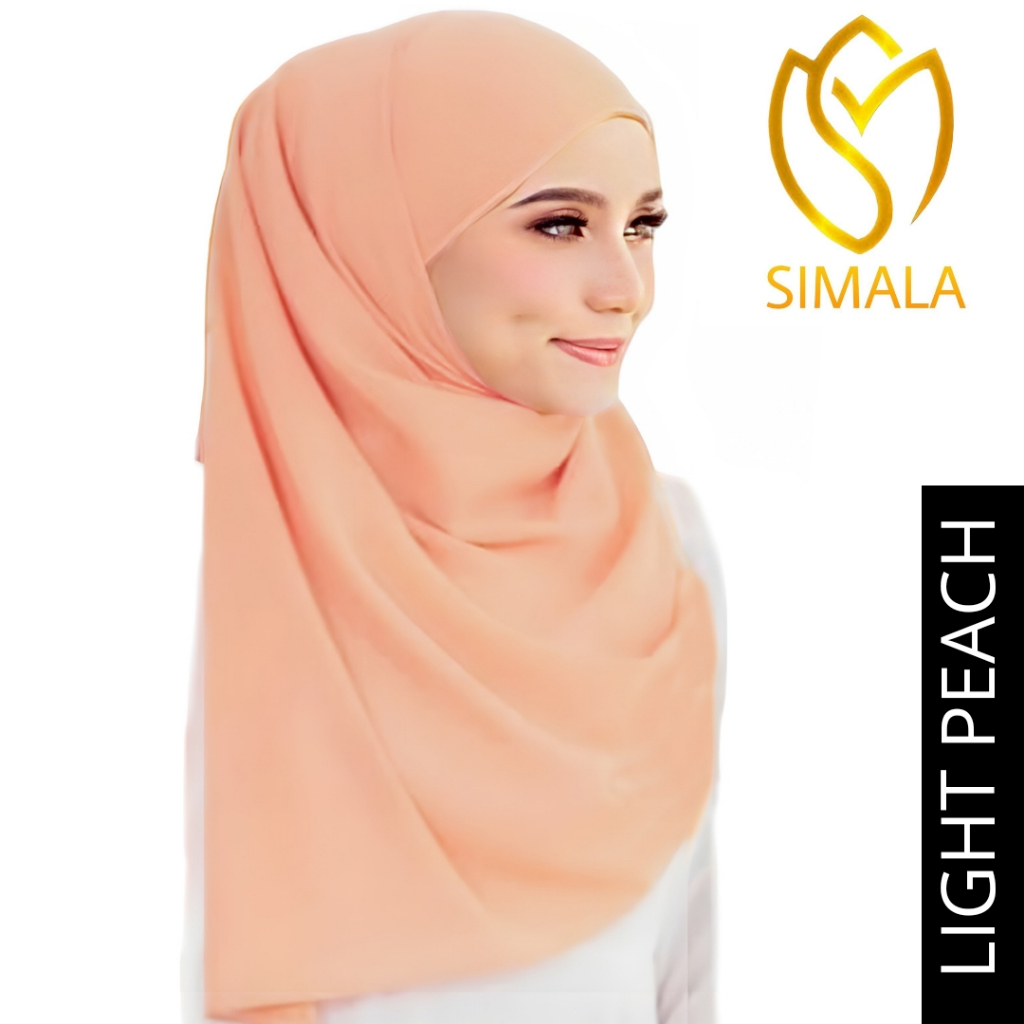 Shawl Instant Angline Shawl Chiffon Plain Shawl Selesa Mudah Pakai