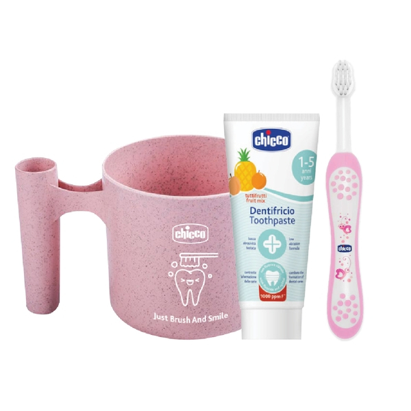 CHICCO Toothpaste Oral Care Set (Toothbrush + Toothpaste + Cup ...