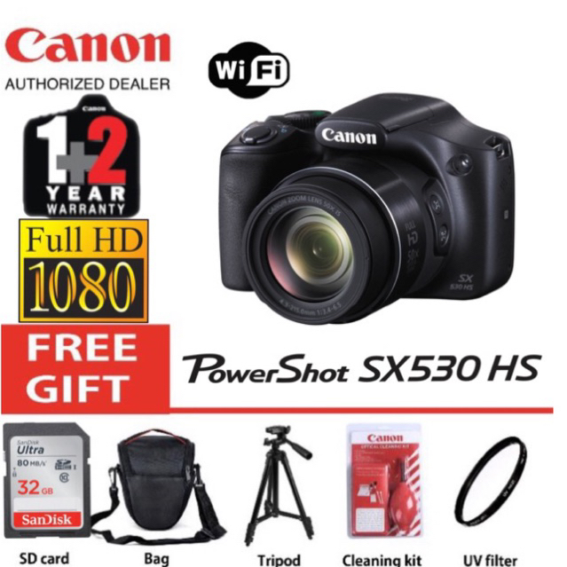 Canon Powershot SX530 HS WiFi 50X super zoom images stabilizer (3 years