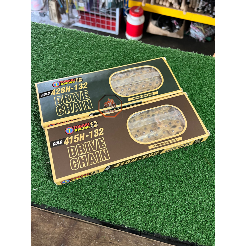MOTOCYCLE DRIVE CHAIN GOLD TOBAKI 428H-132L 415H-132L | Shopee Malaysia