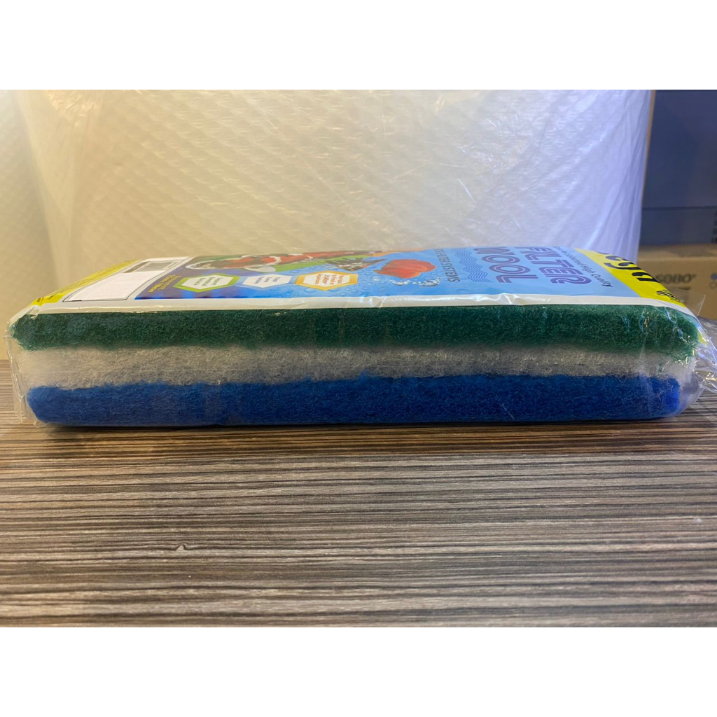 Sega Filter Wool Biomate Aquarium Filter Sponge (White/Blue/Green ...