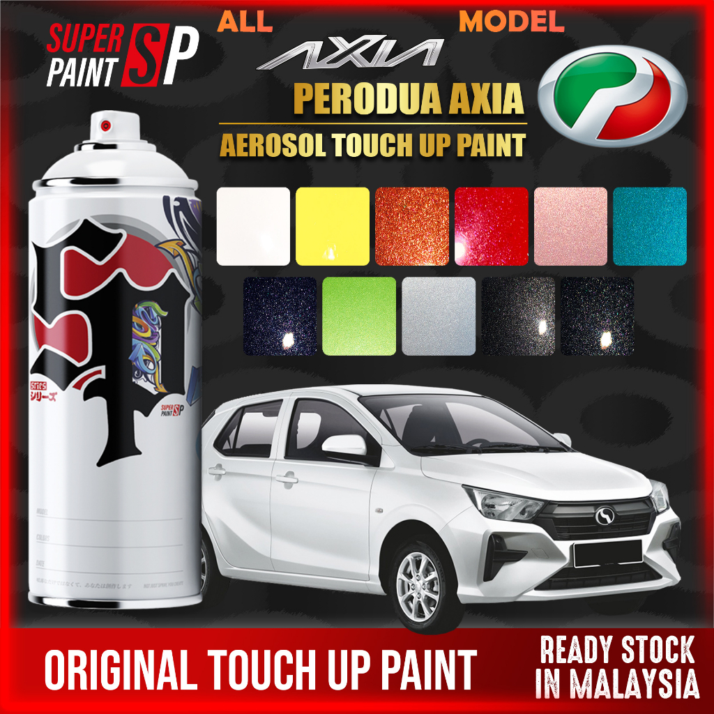 PERODUA AXIA 】 Touch Up Paint All Colours 🚗 Aikka Aerosol Spray 370ml ...