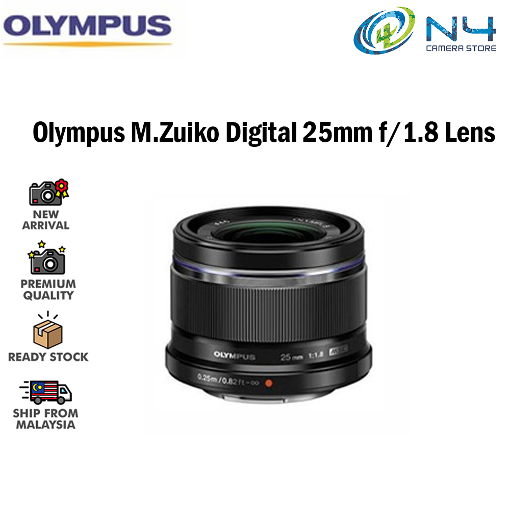 Olympus 25mm f1.8 Lens M.Zuiko Digital 25mm f/1.8 Lens - Black/Silver