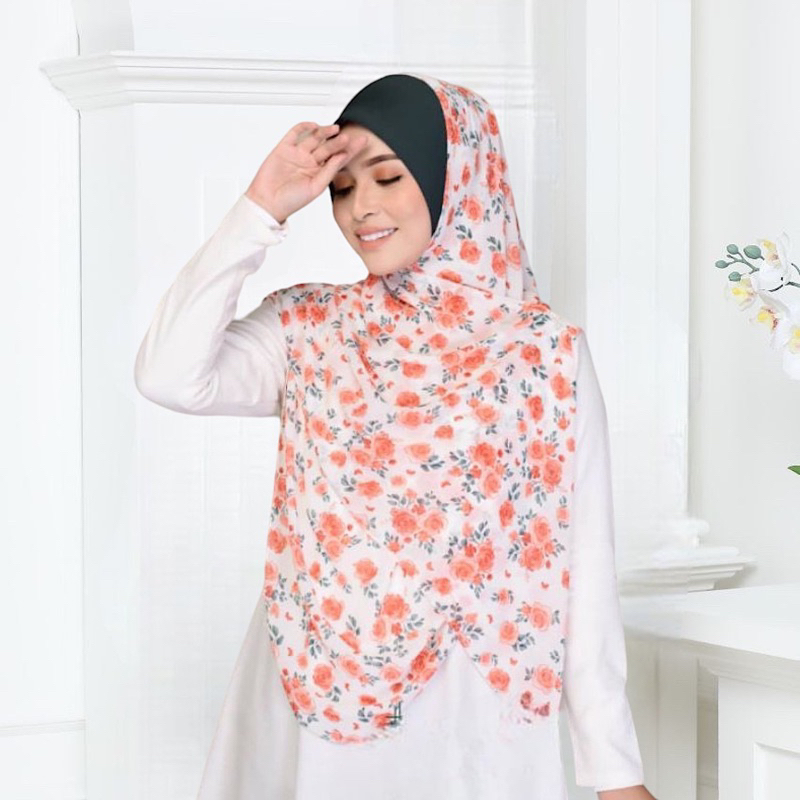 𝗣𝗢𝗦𝗧 𝗧𝗢𝗗𝗔𝗬 Bidang 45 55 Tudung Bawal Instant Corak Printed Bawal Curve ...