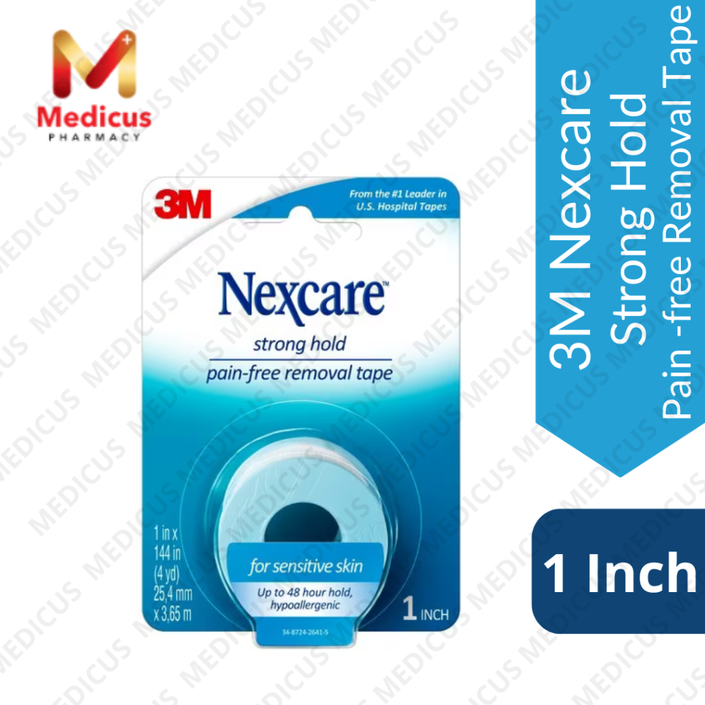 Nexcare Pain-Free Removal Tape, Strong Hold, Sensitive Skin, 1 Inch