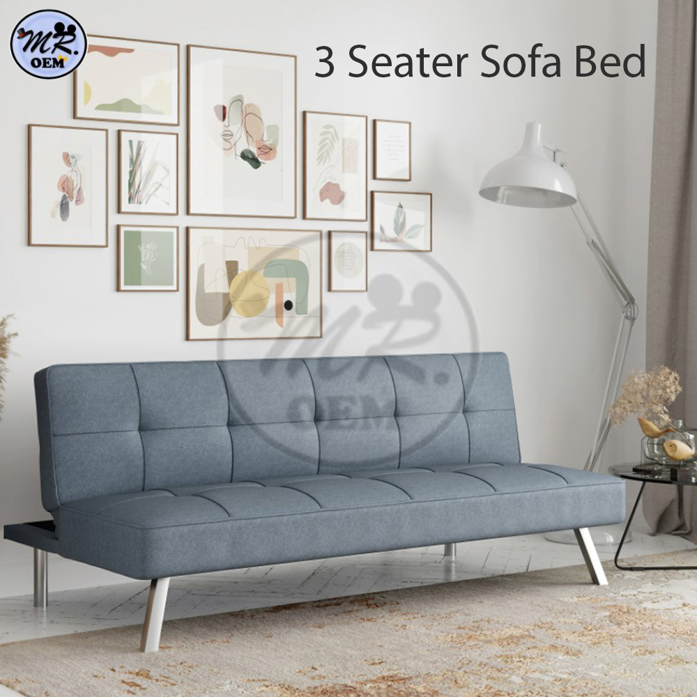 MR OEM Premium Lounge Sofa Bed 3 Seater Foldable Sofa Fabric Single Bed