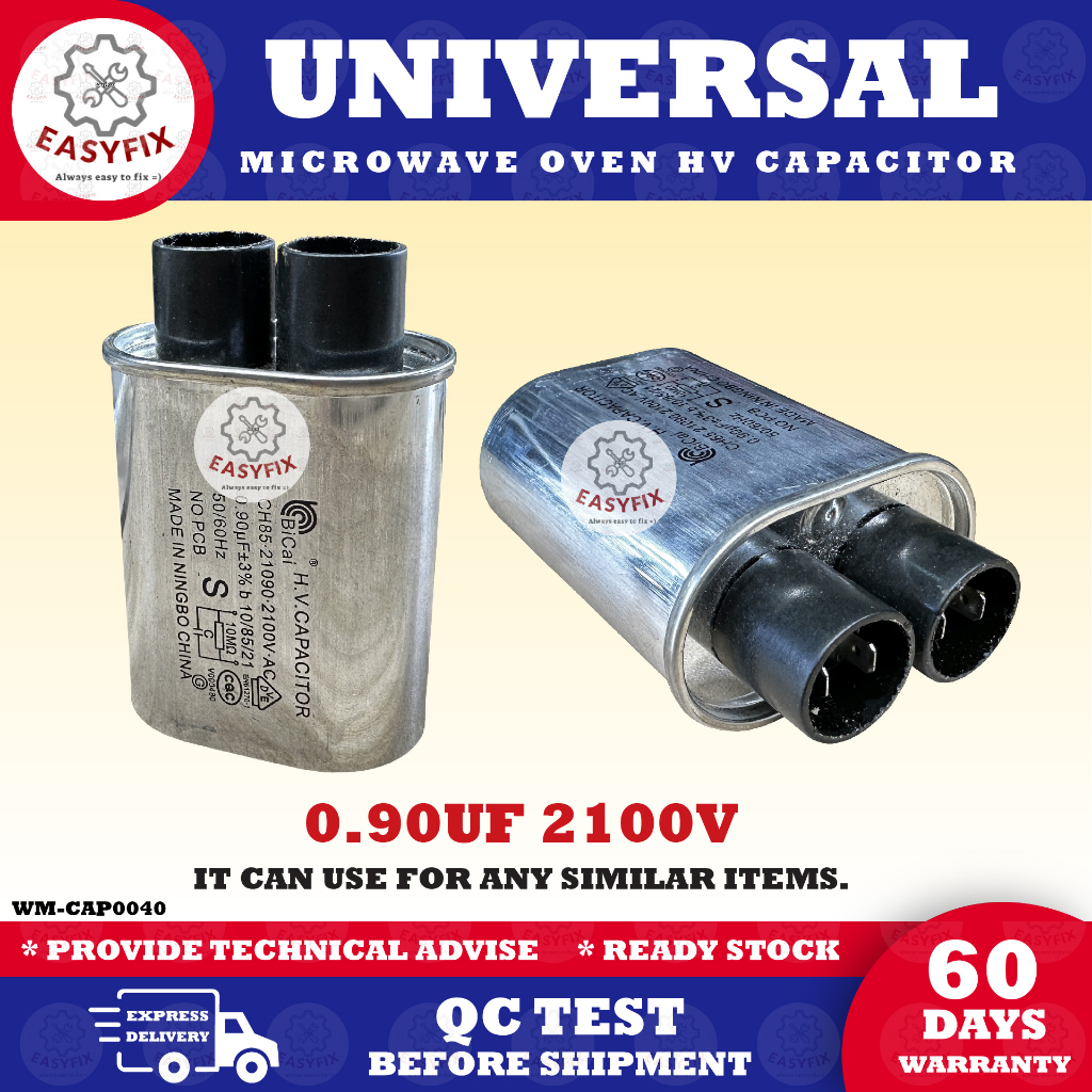 (0.90UF 2100V) UNIVERSAL CAPACITOR Microwave Oven HV Capacitor microwave capacitor oven