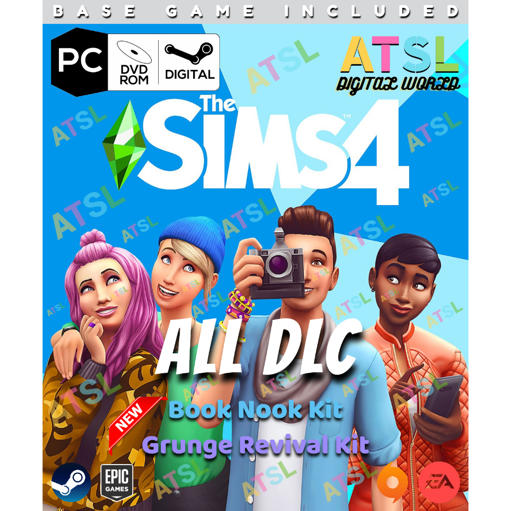 [EA / STEAM / EPIC] The Sims 4 ALL DLC + Book Nook Kit & Grunge Revival Kit ONLINE [ALL