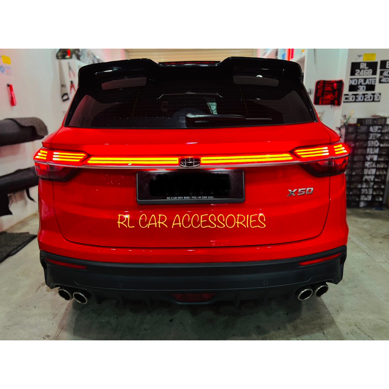 Proton x50 geely rear boot trunk tailgate tail gate led lamp garnish ...