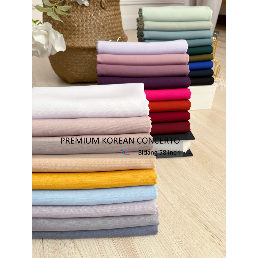 0.5m Premium Korean Concerto Ironless Kain Pasang Terkini Bidang 58 Ana ...