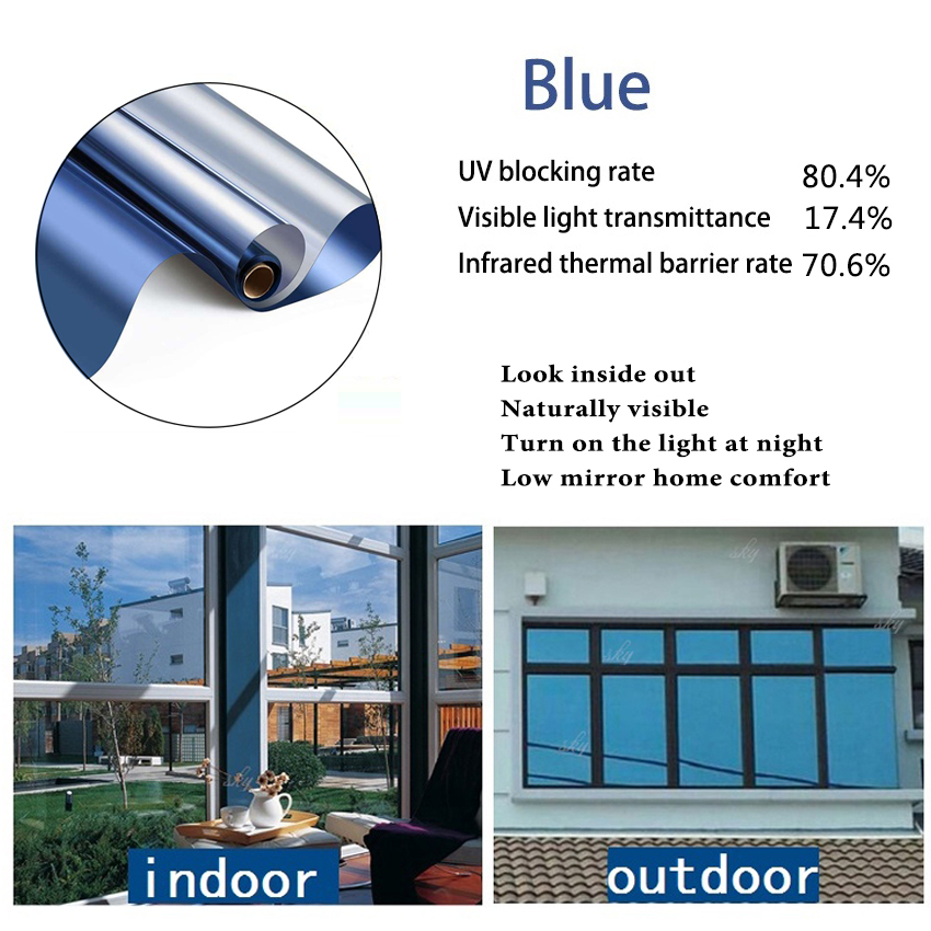 [Custom Size ]WEFILM Tinted Rumah Window Tinted Film One Way Privacy ...