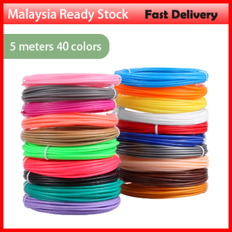 (40 colors) 5m PLA 3D Printing Filament Material for 3D Pen 1.75mm Refills